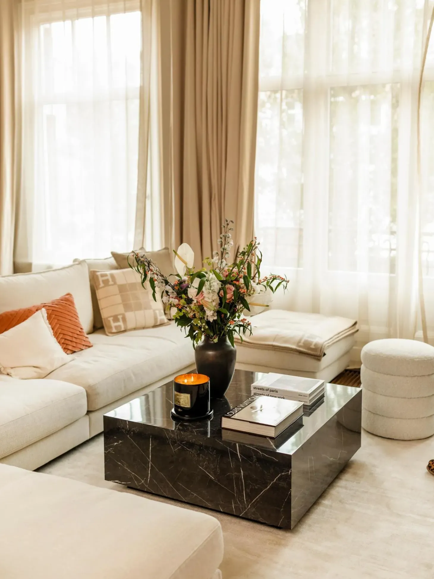 Mesa De Centro En Look Marmol Lesley