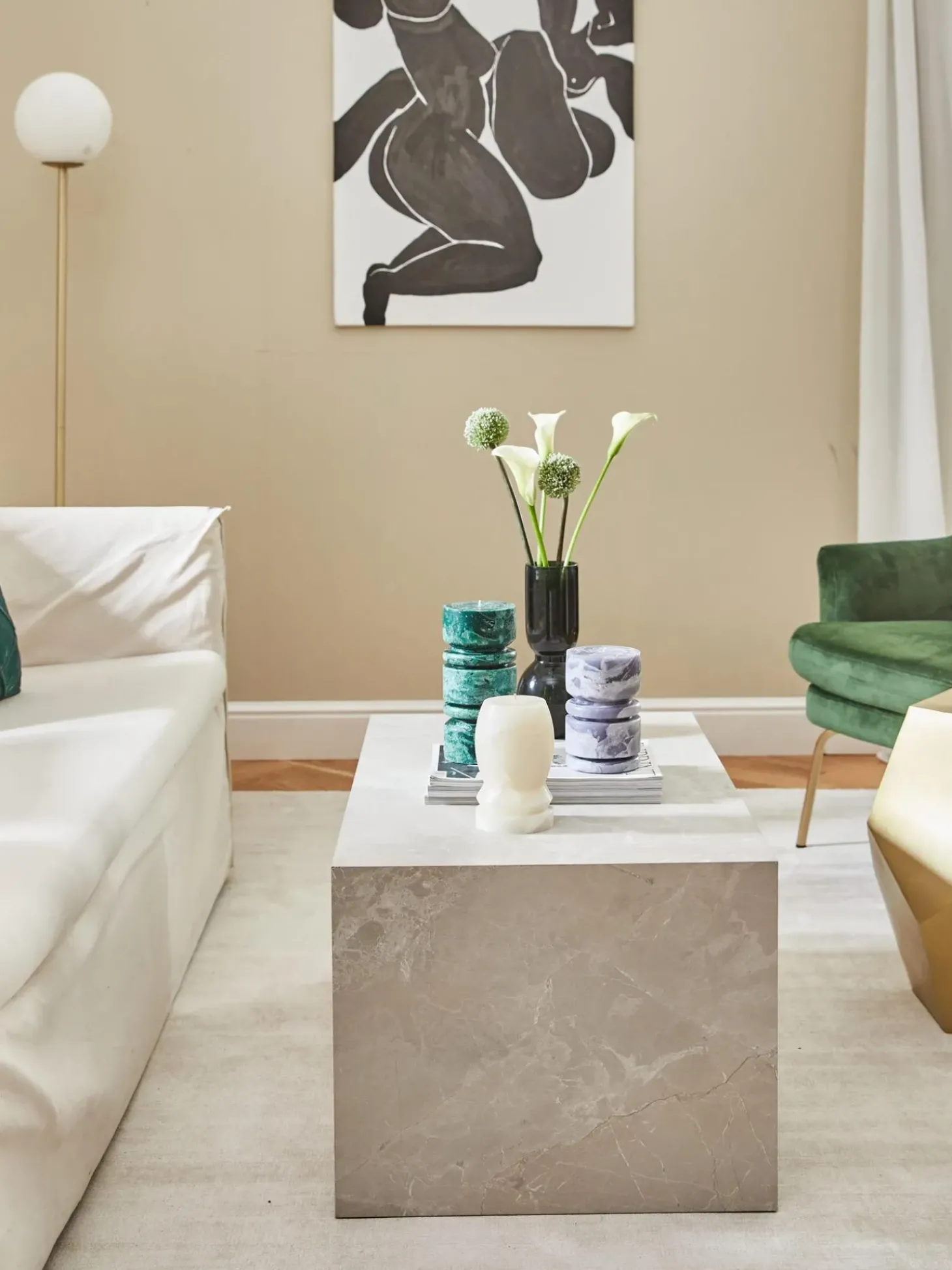 Mesa De Centro En Look Travertino Lesley