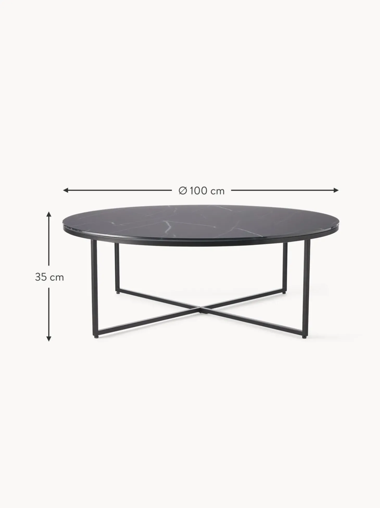 Mesa De Centro Grande Antigua, Tablero De Vidrio En Aspecto Marmol