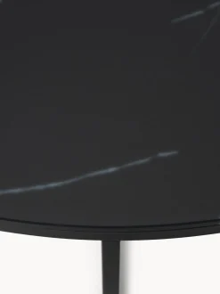 Mesa De Centro Grande Antigua, Tablero De Vidrio En Aspecto Marmol