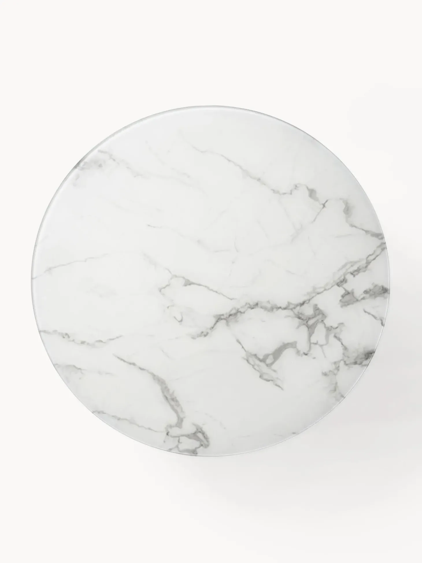 Mesa De Centro Grande Antigua, Tablero De Vidrio En Aspecto Marmol