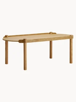 Mesa De Centro Ovalada De Madera De Roble Woody