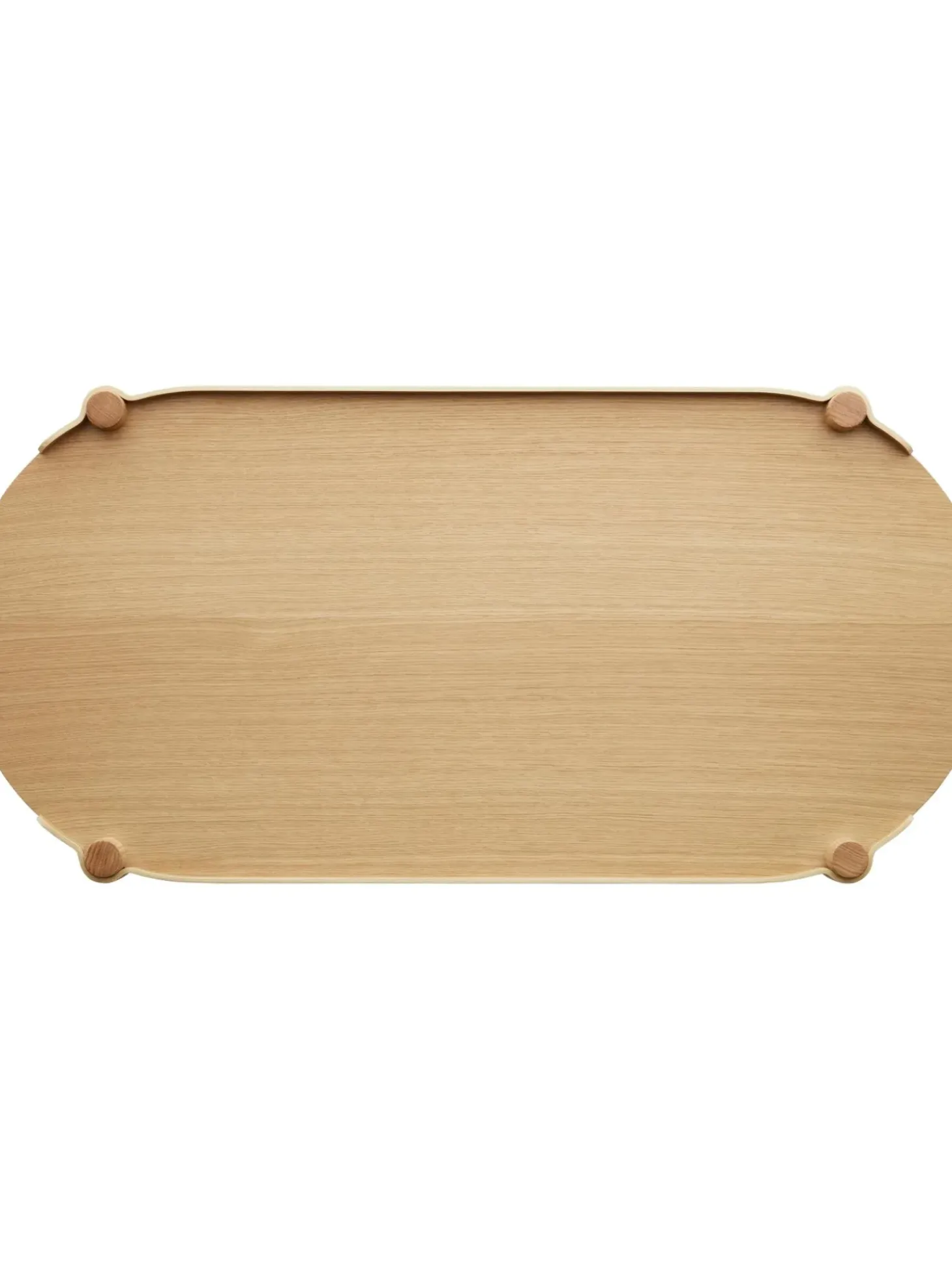 Mesa De Centro Ovalada De Madera De Roble Woody