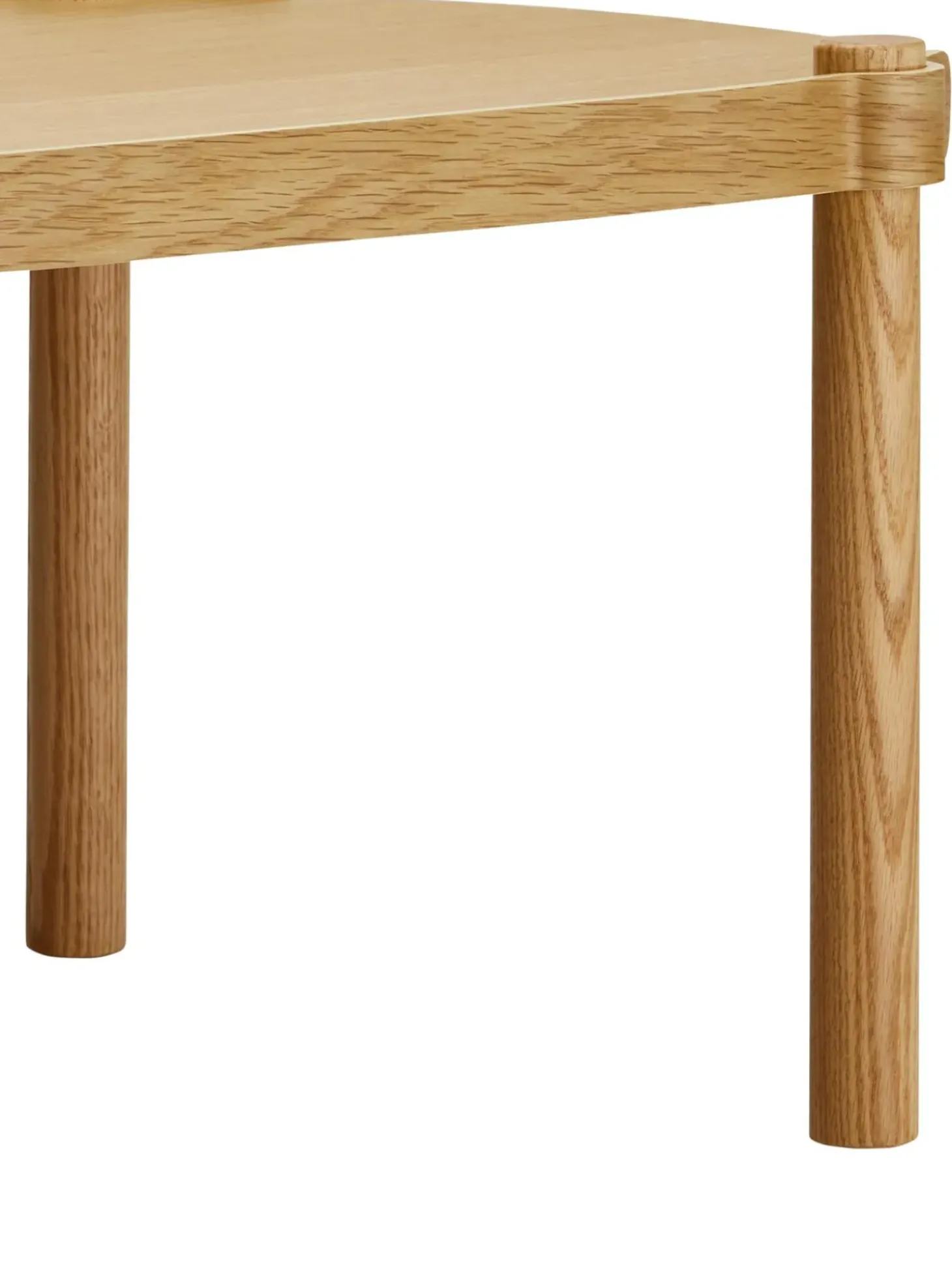 Mesa De Centro Ovalada De Madera De Roble Woody