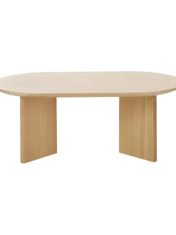 Mesa De Centro Ovalada De Madera Toni