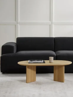 Mesa De Centro Ovalada De Madera Toni