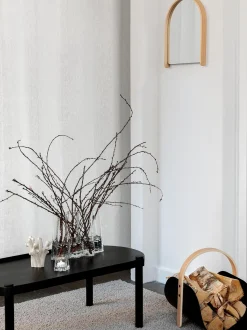 Mesa De Centro Ovalada De Madera De Roble Woody