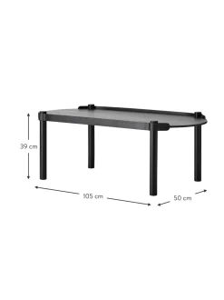 Mesa De Centro Ovalada De Madera De Roble Woody