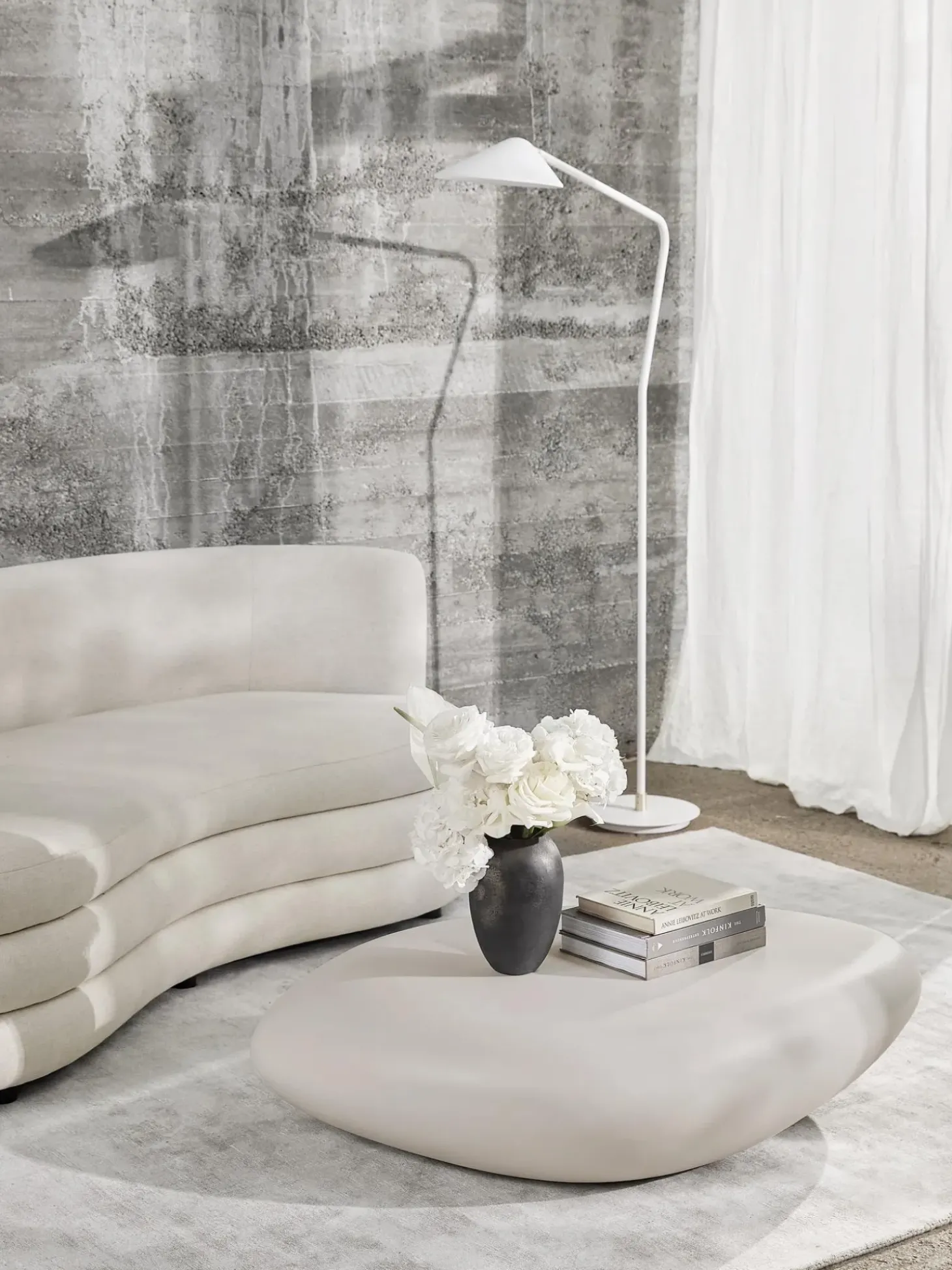 Mesa De Centro Ovalada En Forma De Piedra Pietra