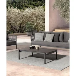 Mesa De Centro Para Exterior Florencia, Con Tablero De Cristal