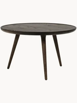 Mesa De Centro Redonda Artesanal De Madera De Roble Accent