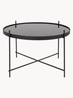 Mesa De Centro Redonda Cupid, Tablero De Vidrio Extraible