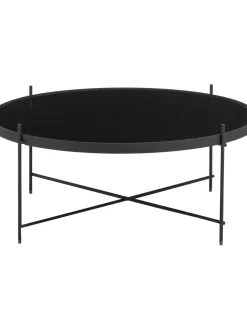 Mesa De Centro Redonda Cupid, Tablero De Vidrio Extraible