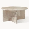 Mesa De Centro Redonda De Travertino Marisa