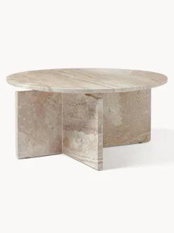 Mesa De Centro Redonda De Travertino Marisa