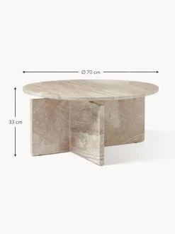 Mesa De Centro Redonda De Travertino Marisa