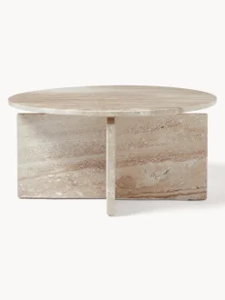 Mesa De Centro Redonda De Travertino Marisa