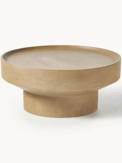 Mesa De Centro Redonda De Madera De Mango Benno