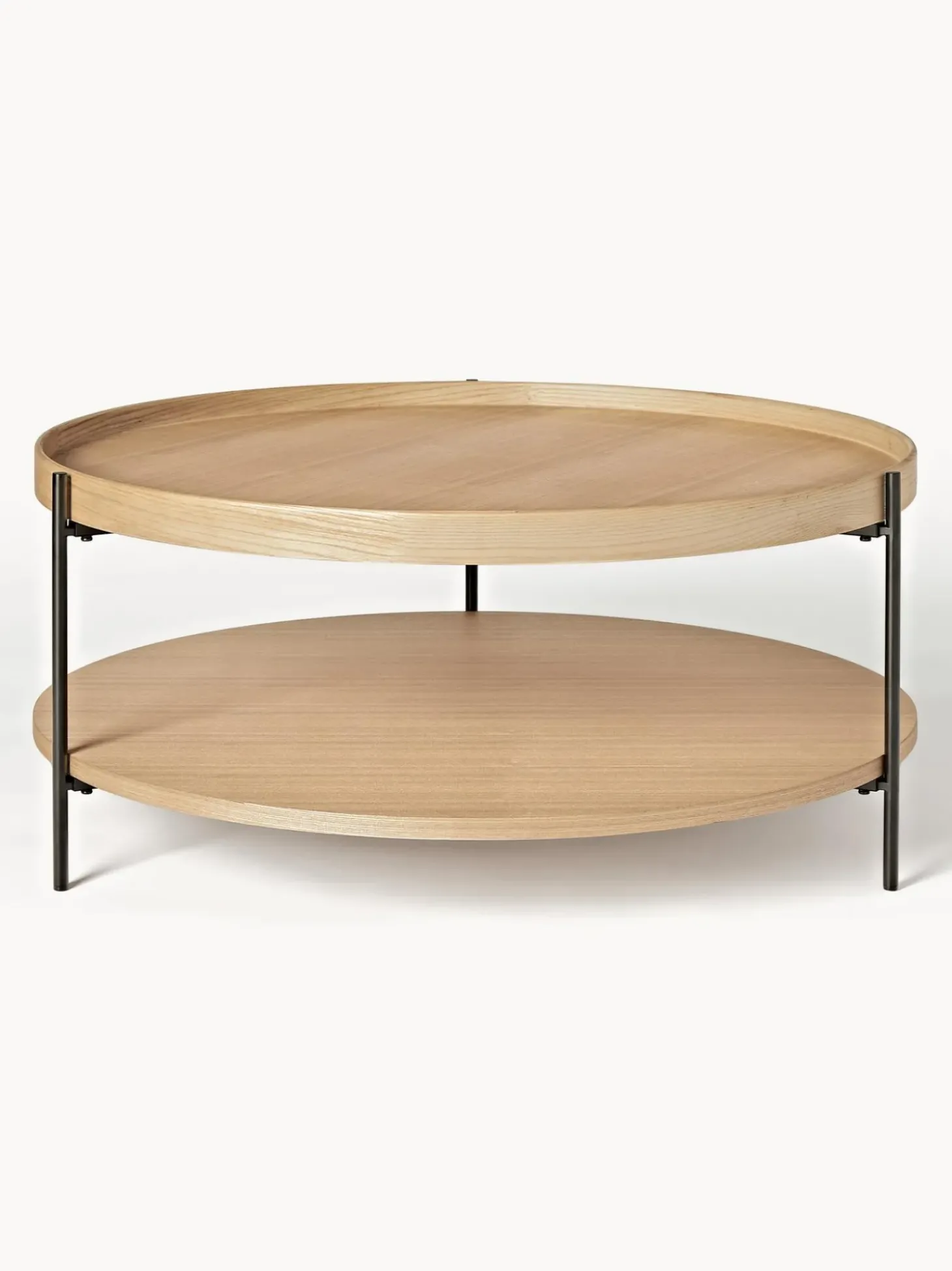 Mesa De Centro Redonda De Madera Renee