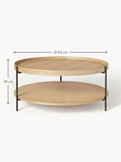 Mesa De Centro Redonda De Madera Renee