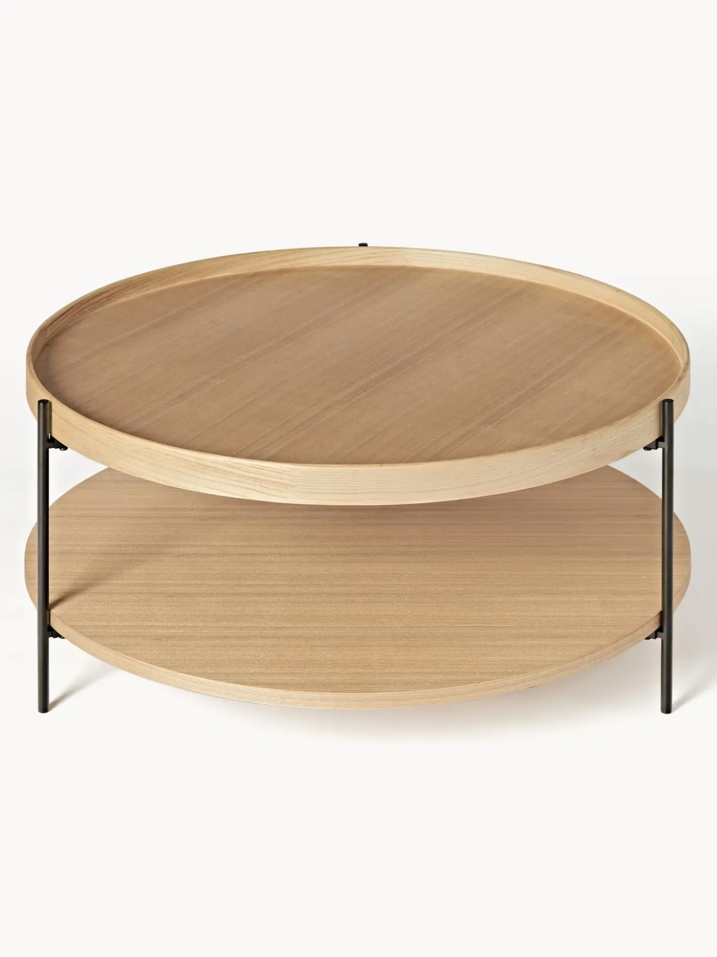 Mesa De Centro Redonda De Madera Renee