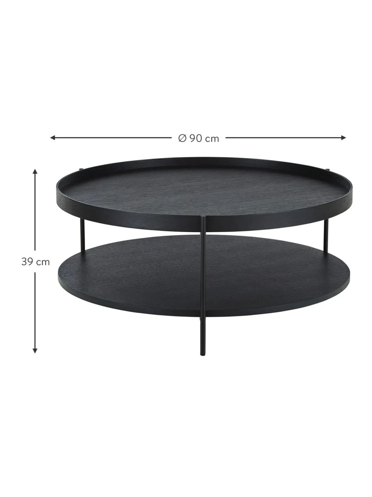 Mesa De Centro Redonda De Madera Renee