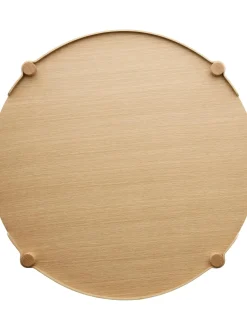 Mesa De Centro Redonda De Madera De Roble Woody