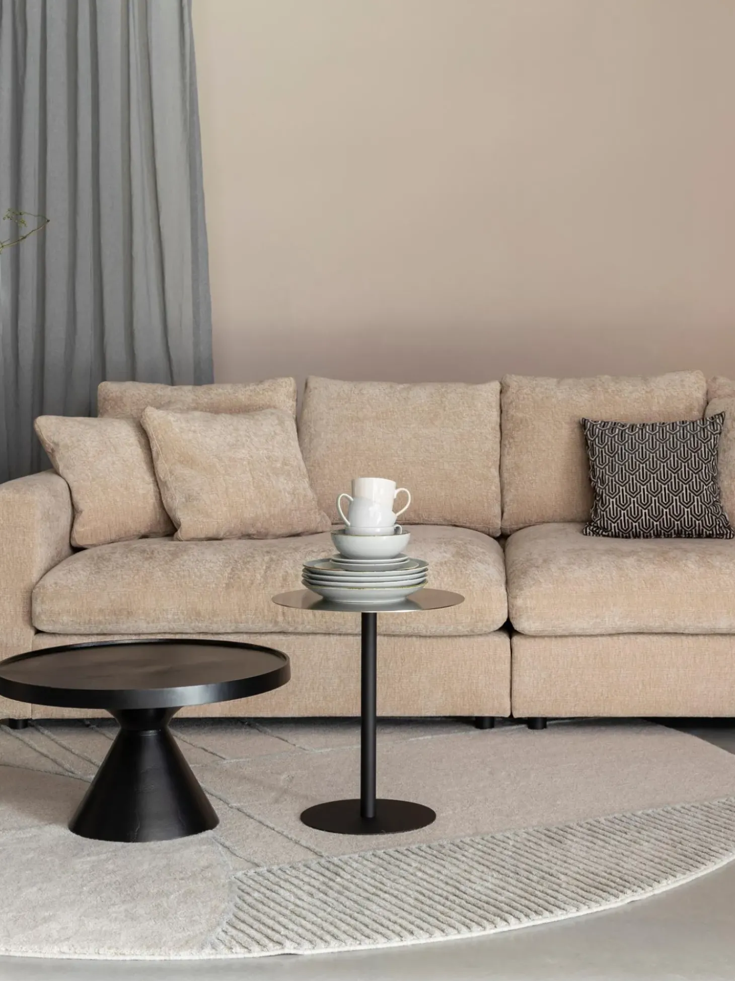 Mesa De Centro Redonda De Metal Floss