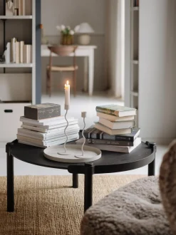 Mesa De Centro Redonda De Madera De Roble Woody