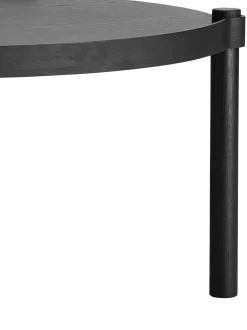 Mesa De Centro Redonda De Madera De Roble Woody