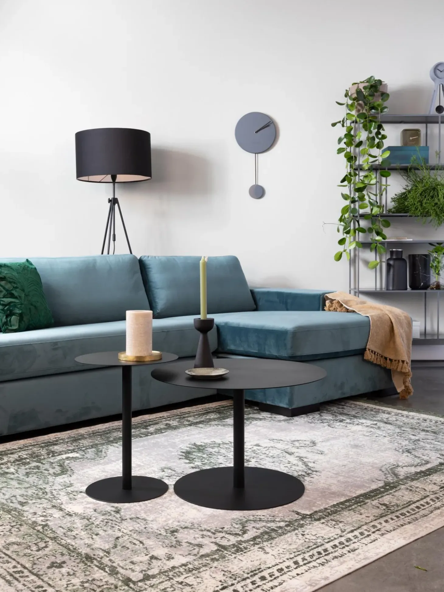 Mesa De Centro Redonda De Metal Snow