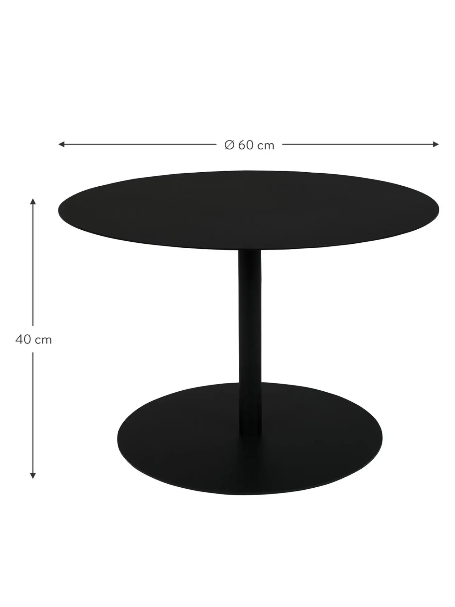 Mesa De Centro Redonda De Metal Snow