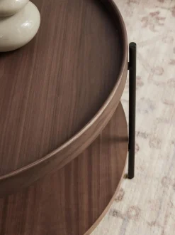 Mesa De Centro Redonda De Madera Renee