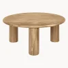 Mesa De Centro Redonda De Roble Didi