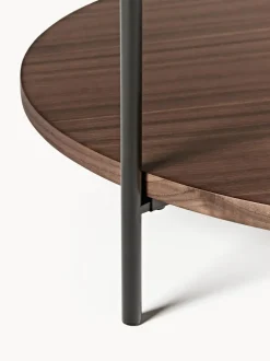 Mesa De Centro Redonda Grande De Madera Renee