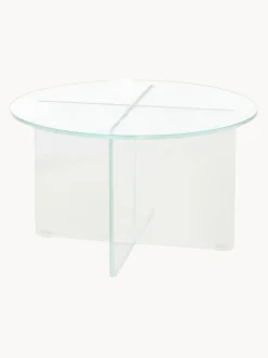 Mesa De Centro Redonda Iris, Tablero De Vidrio