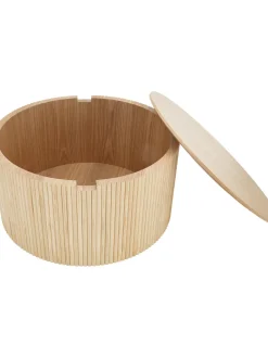 Mesa De Centro Redonda Nele, Con Espacio De Almacenamiento