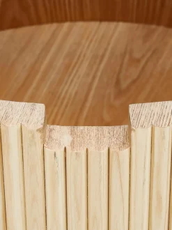 Mesa De Centro Redonda Nele, Con Espacio De Almacenamiento