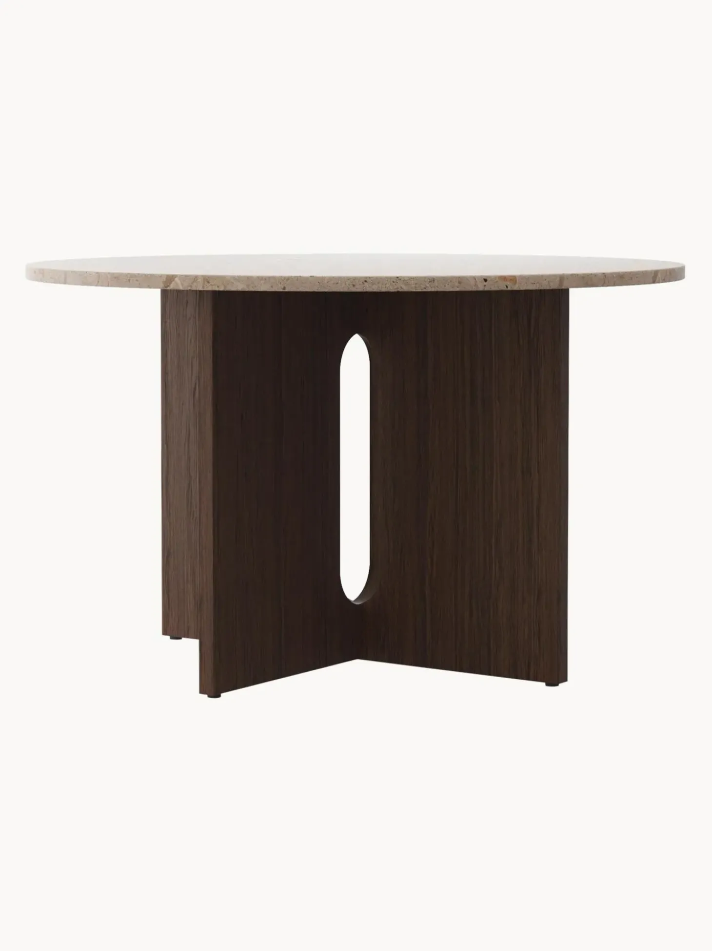 Mesa De Comedor Androgyne, Tablero De Piedra Arenisca, O 120 Cm