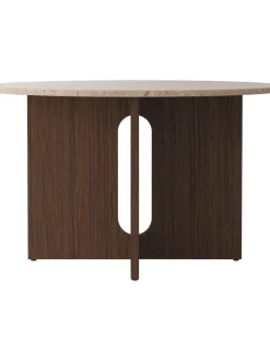 Mesa De Comedor Androgyne, Tablero De Piedra Arenisca, O 120 Cm