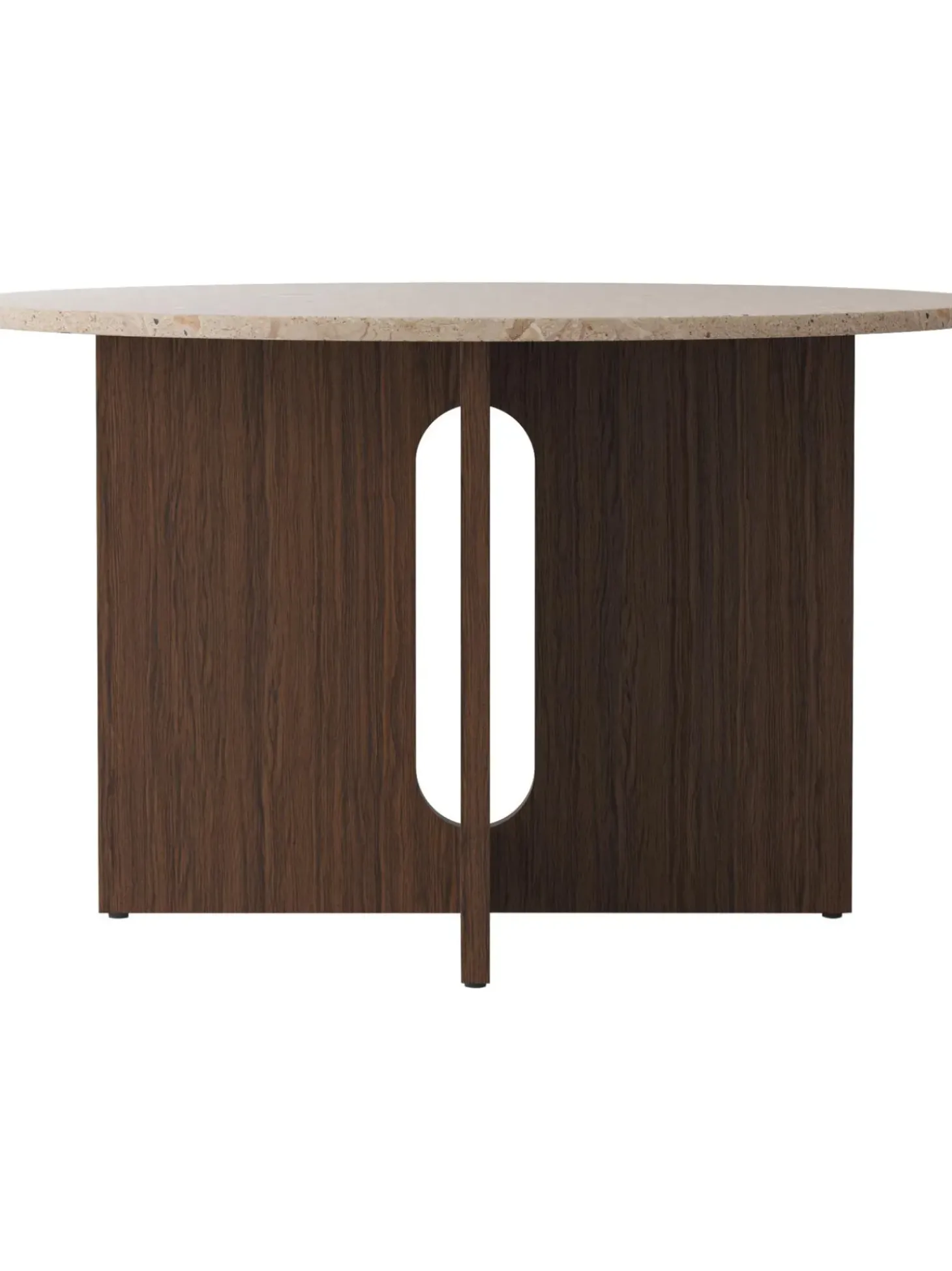 Mesa De Comedor Androgyne, Tablero De Piedra Arenisca, O 120 Cm