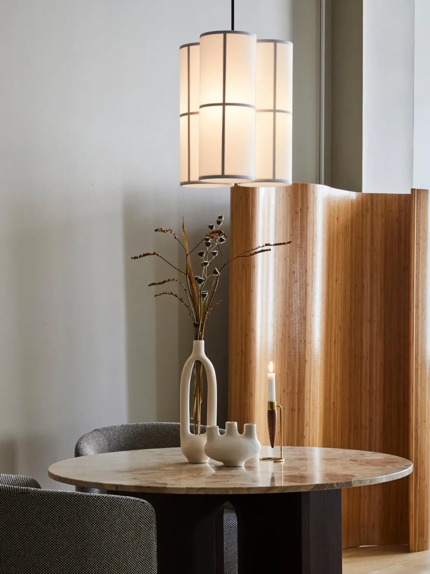 Mesa De Comedor Androgyne, Tablero De Piedra Arenisca, O 120 Cm