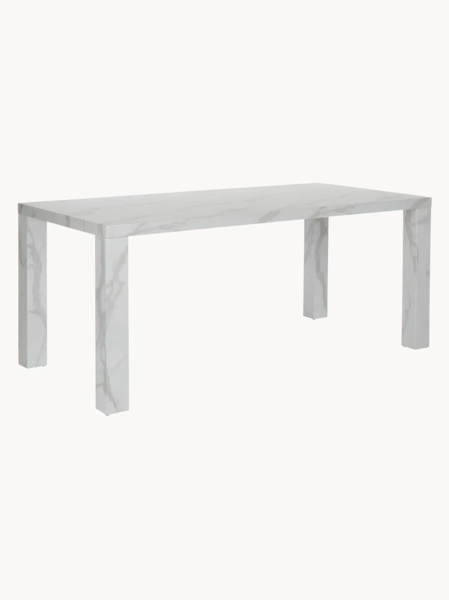 Mesa De Comedor Carl, Tablero En Aspecto Marmol, 180 X 90 Cm