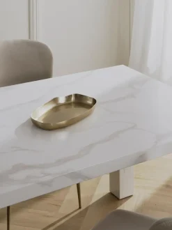 Mesa De Comedor Carl, Tablero En Aspecto Marmol, 180 X 90 Cm