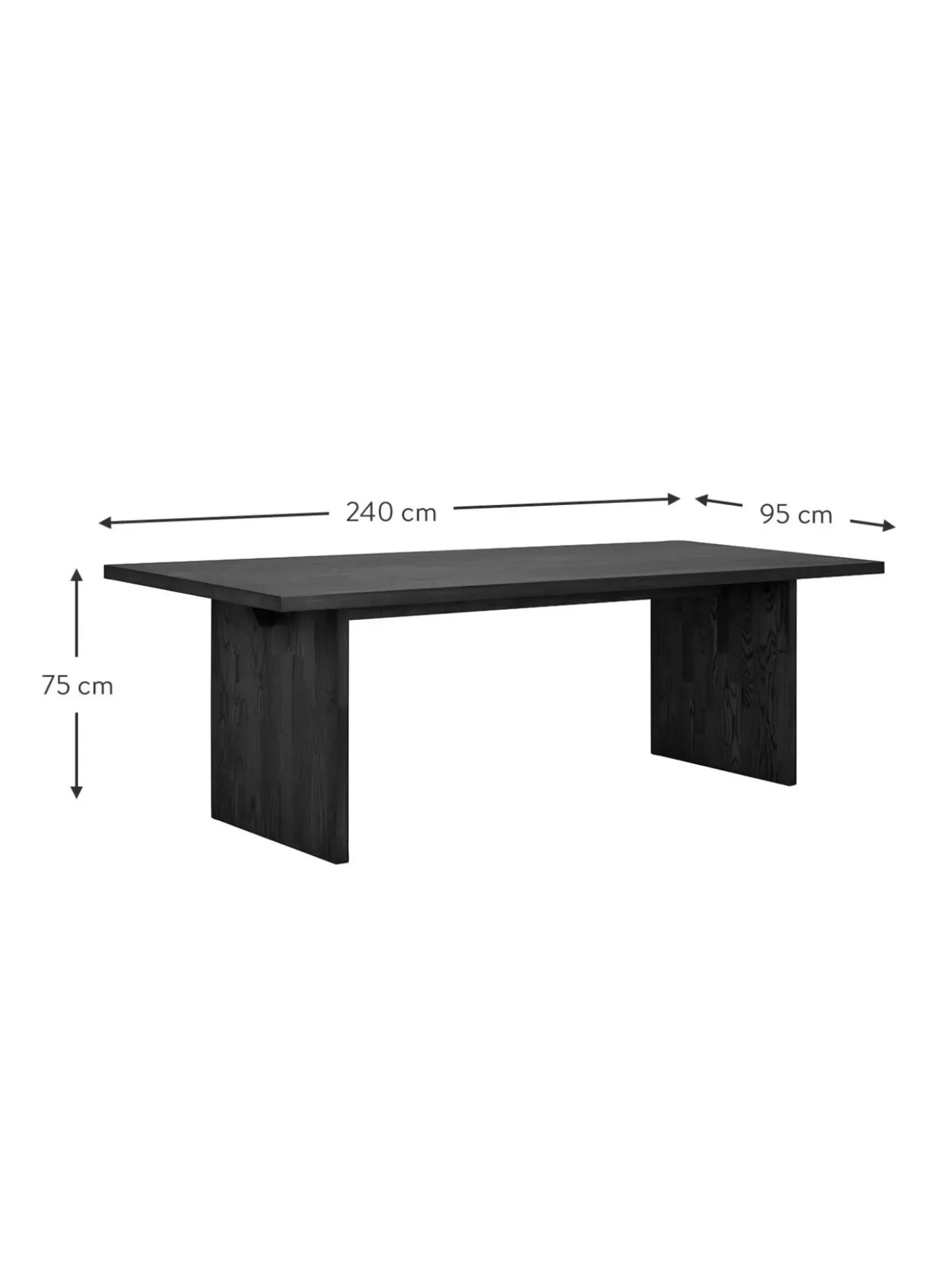 Mesa De Comedor De Madera De Fresno Emmett, 240 X 95 Cm