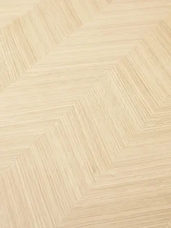 Mesa De Comedor De Madera De Roble Diseno Espiga Herringbone, 160 X 80 Cm