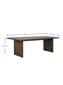 Mesa De Comedor De Madera De Roble Emmett, 240 X 95 Cm