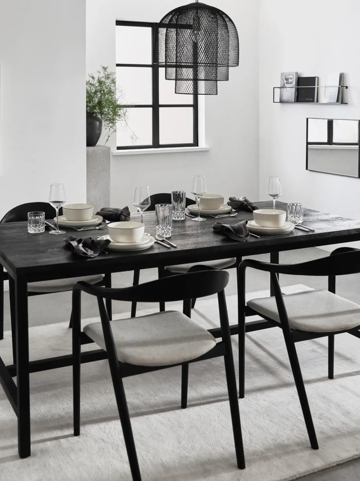 Mesa De Comedor De Madera De Mango Raw, 180 X 90 Cm