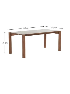 Mesa De Comedor De Madera De Pino Nyhamn, 180 X 90 Cm