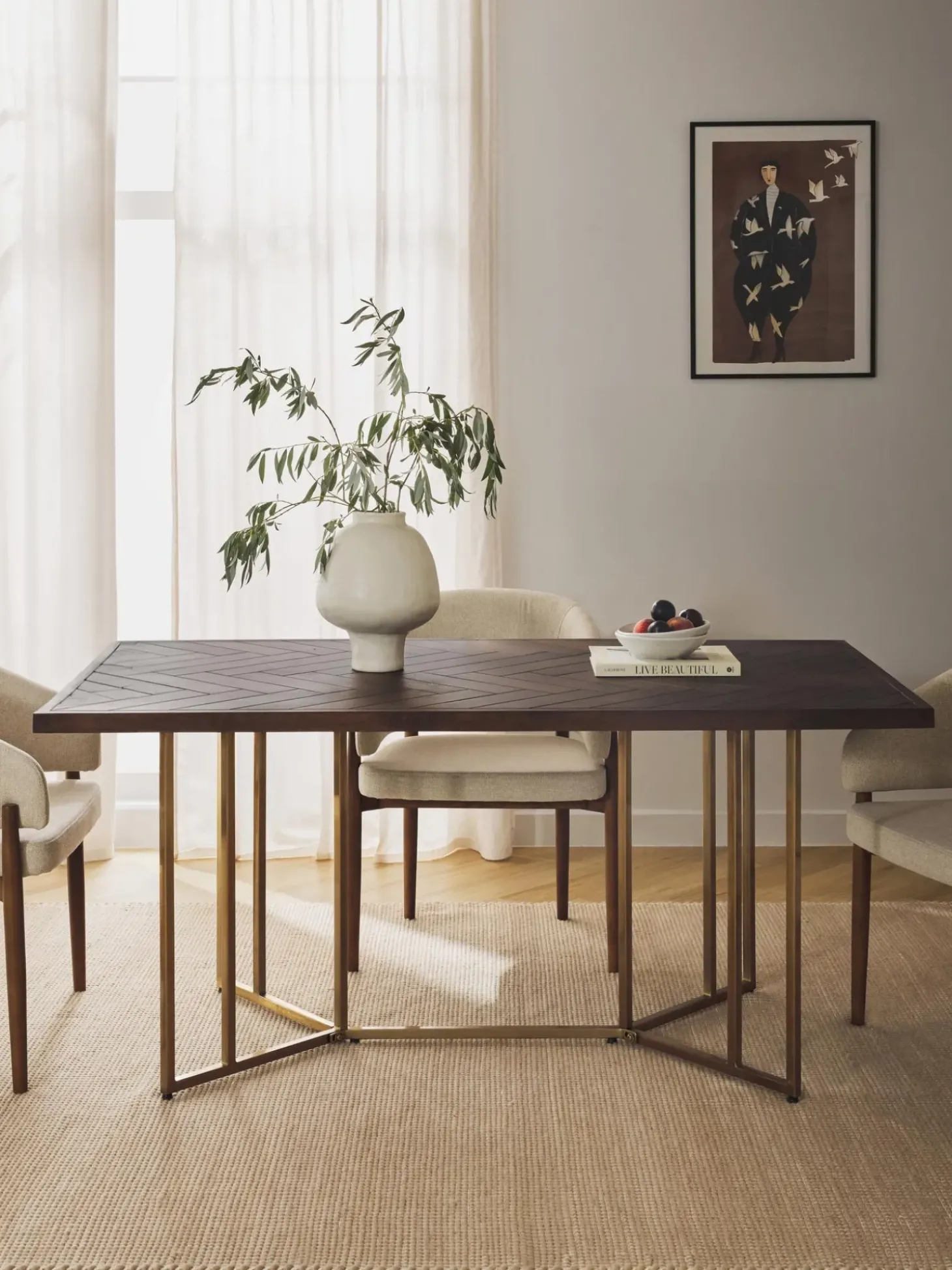 Mesa De Comedor De Madera De Mango Luca, Tamanos Diferentes